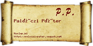 Palóczi Péter névjegykártya